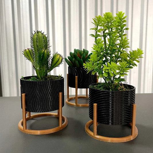 Decorative Trio of Cachepot Vases