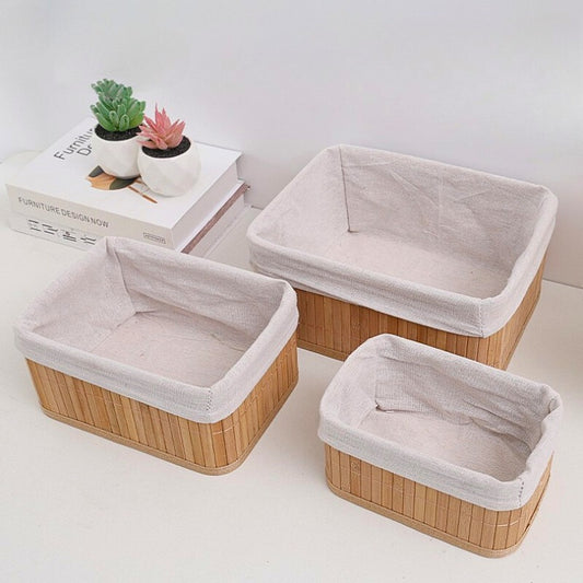 Bamboo Storage Basket Set (3-Pack)