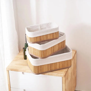 Bamboo Storage Basket Set (3-Pack)