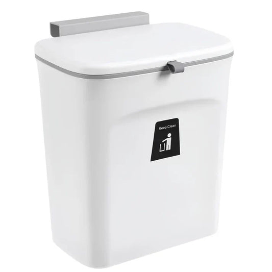 Wall-Mounted Trash Can with Lid (No-Drill Design)