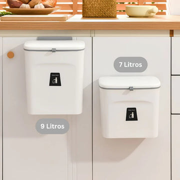 Wall-Mounted Trash Can with Lid (No-Drill Design)